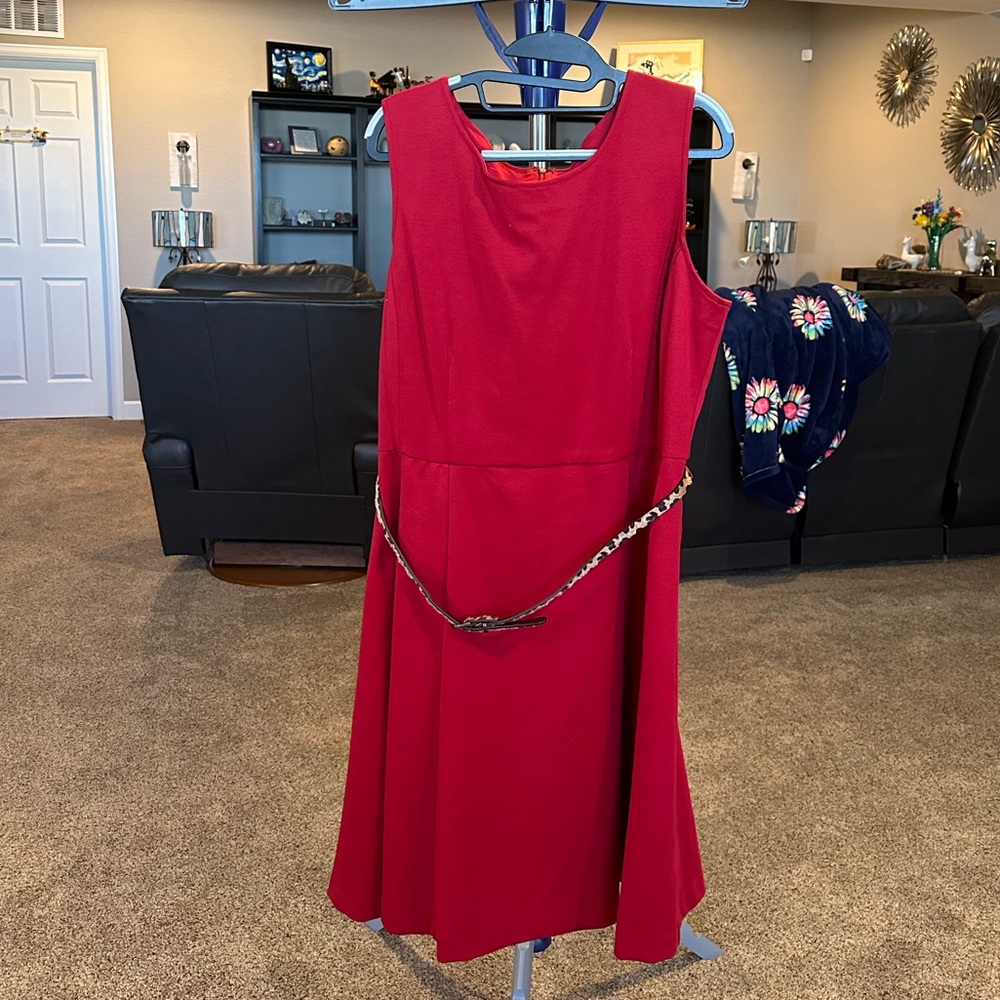 212 Collection NWT Red Sleeveless Dress full skirt size XL